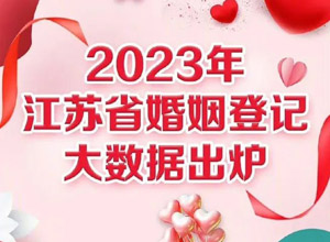 最新影楼资讯新闻-江苏民政：2023年全省婚姻登记大数据！